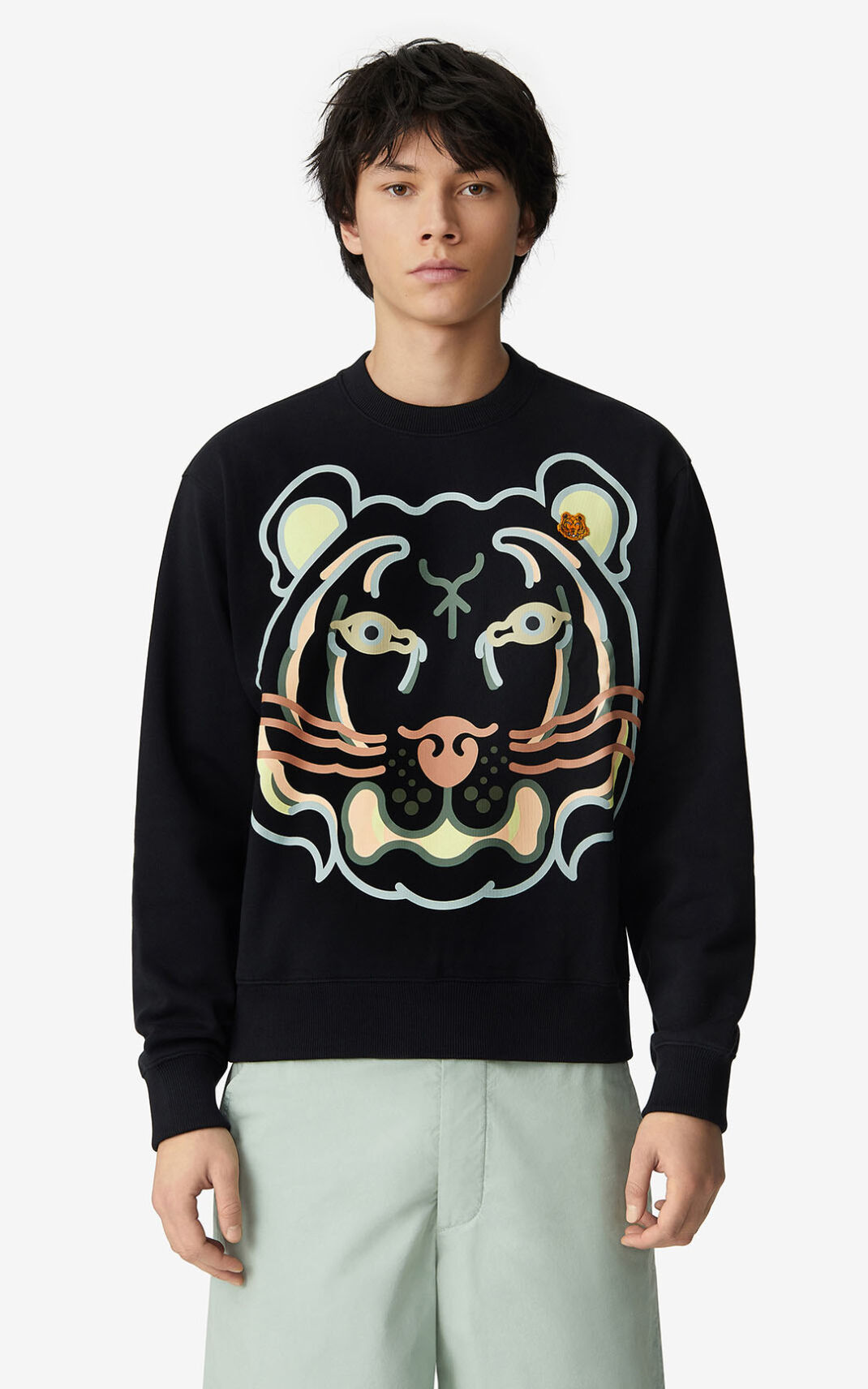 Kenzo K Tiger Sweatshirt Herre - Sort DK-929125